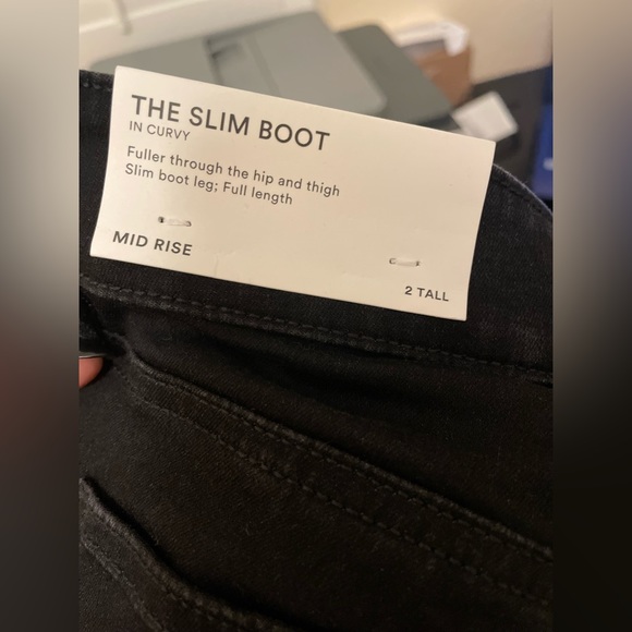 Ann Taylor Sculpting Pocket Mid Rise Boot Cut Jeans in Black nwt - Picture 6 of 7